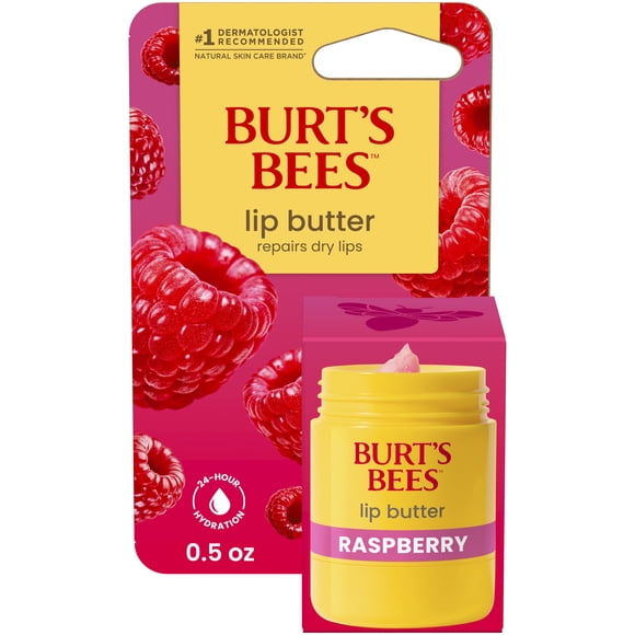 Burt's Bees Raspberry Lip Butter, Twist Up Dispenser, 0.5 Oz.