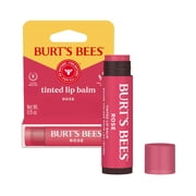 Burts Bees Rose Tinted Lip Balm with Shea Butter, 0.15 oz.