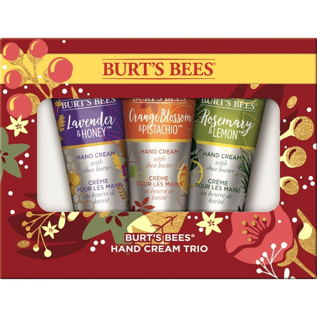 Burt's Bees Shea Butter Hand Cream Trio Holiday Gift Set, 3Ct