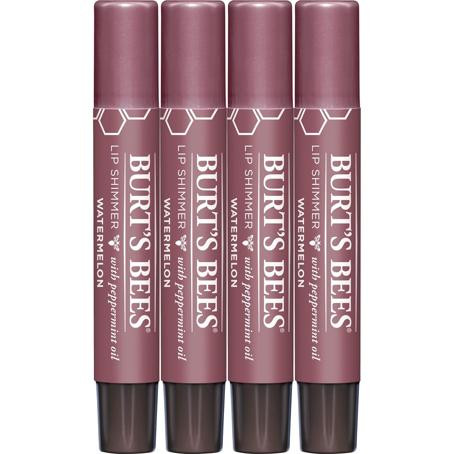 Burt's Bees Shimmer Lip Tint Set, Tinted Lip Balm Stick, Moisturizing