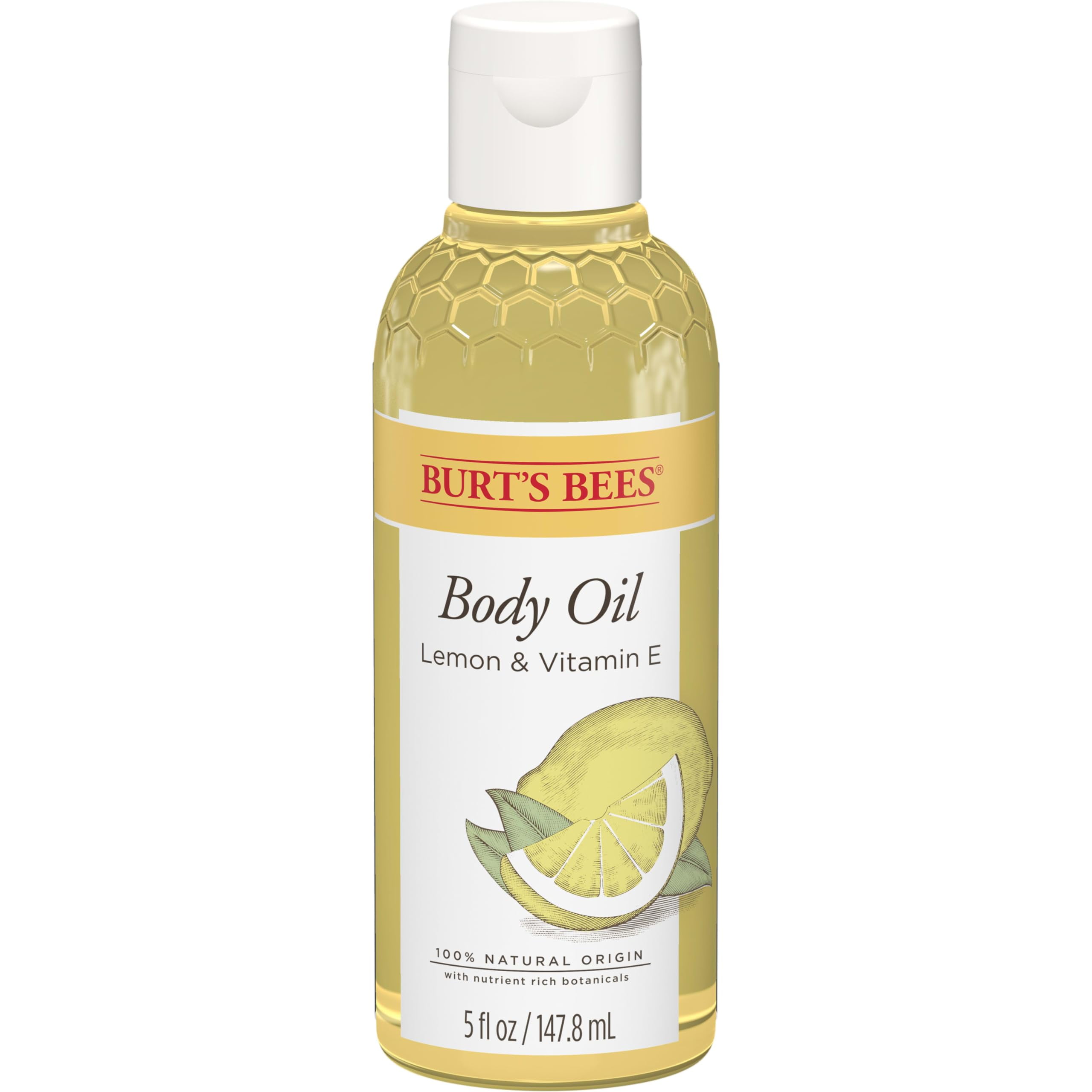 Burt's Bees Skin Care, Body Oil With Lemon and Vitamin E, 100 Natural, 5 Ounce (Packaging May
