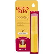 Burts Bees Tinted Boosted Lip Balm with Shea Butter, Cheeky Cherry, 0.16 oz.