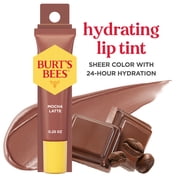 Burts Bees 24-Hour Hydrating Tinted Glossy Lip Balm, Mocha Latte