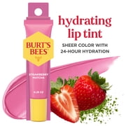 Burts Bees 24-Hour Hydrating Tinted Glossy Lip Balm, Strawberry Matcha