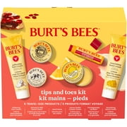 Burts Bees Tips and Toes Gift Set, Hand Cream, Foot Cream, Cuticle Cream, Hand Salve, Lip Balm