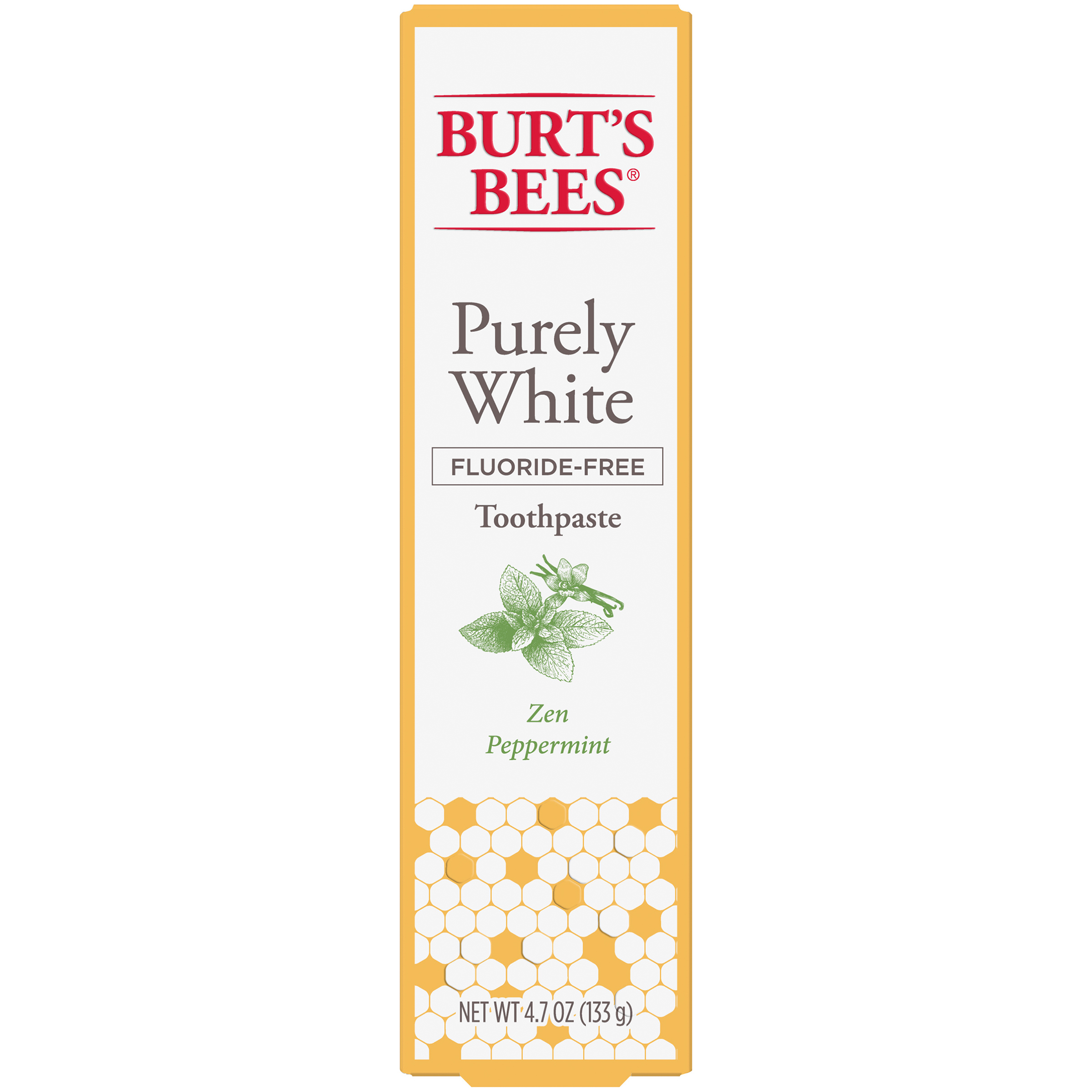 Burt's Bees Toothpaste, Fluoride Free, Purely White, Zen Peppermint, 4.2 oz - image 1 of 11