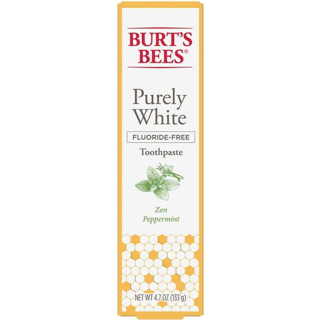 Burt's Bees Toothpaste, Fluoride Free, Purely White, Zen Peppermint, 4.2 oz