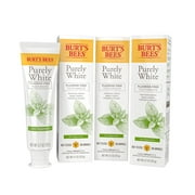 Burts Bees Toothpaste, Fluoride Free, Purely White, Zen Peppermint, 4.7 oz, Pack of 3