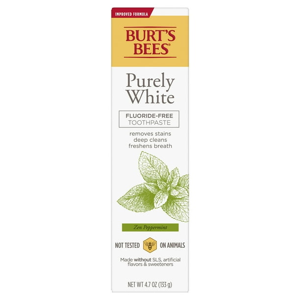 Burt's Bees Toothpaste, Natural Flavor, FluorideFree, Purely White