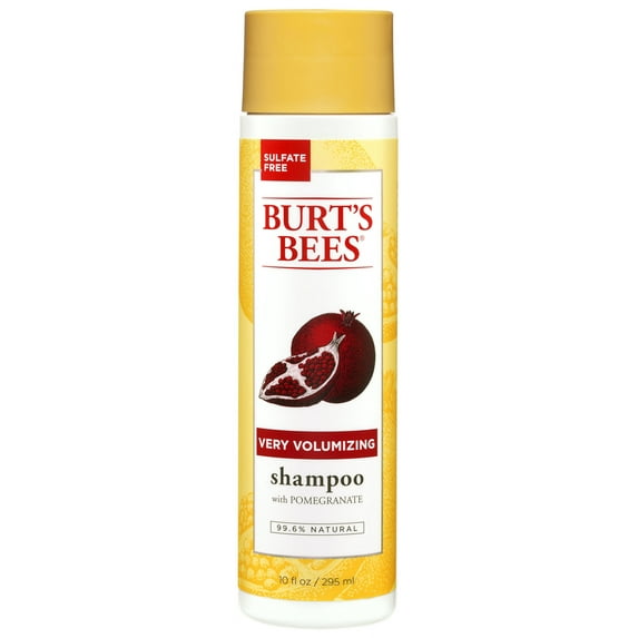 Burt's Bees Very Volumizing Pomegranate Shampoo, Sulfate-Free Shampoo - 10 Ounce Bottle