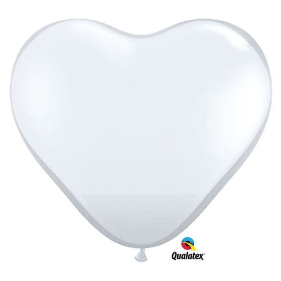 Burton & Burton 11" Diamond Clear Hrt Shp Balloons, 100 Pack