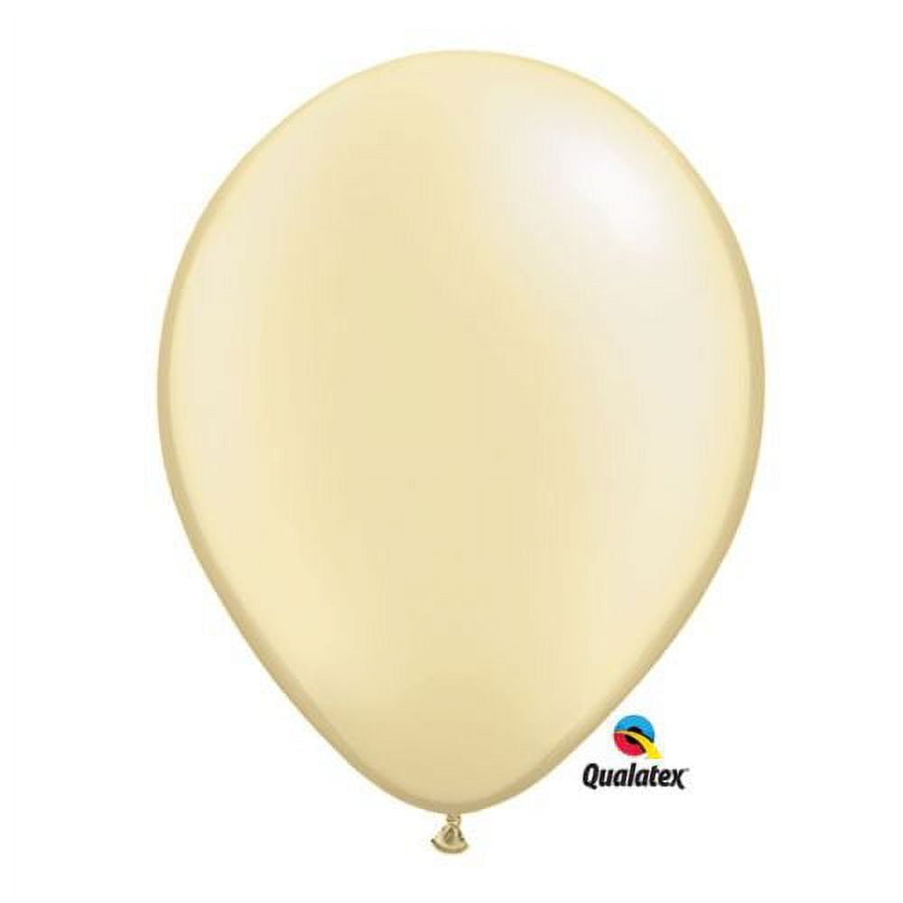 Burton & Burton 11" Pearl Ivory Qualatex Balloons, Pack/100