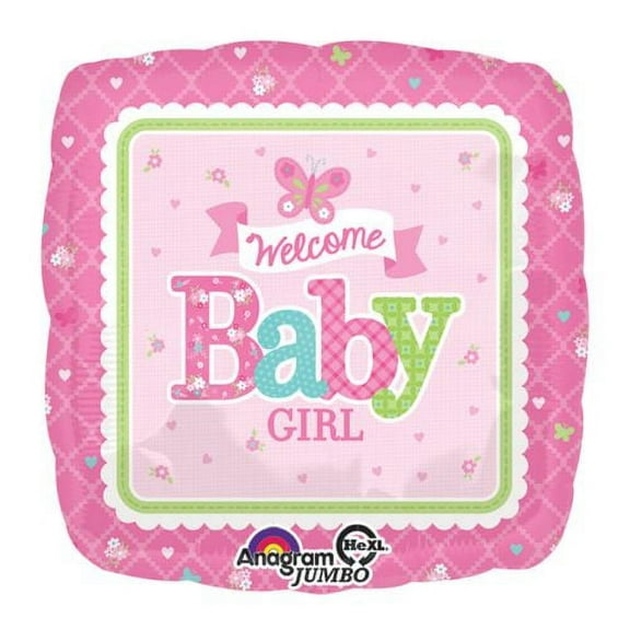 Burton & Burton 28" Welcome Baby Girl Balloon