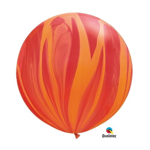 Burton & Burton 30" Red Orange Rainbow Balloons, Pack Of 2