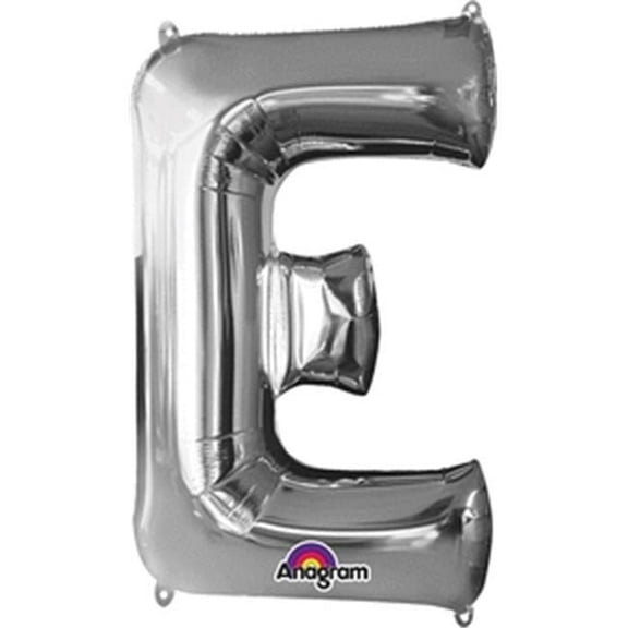 Burton & Burton 32" Letter E Silver Balloon