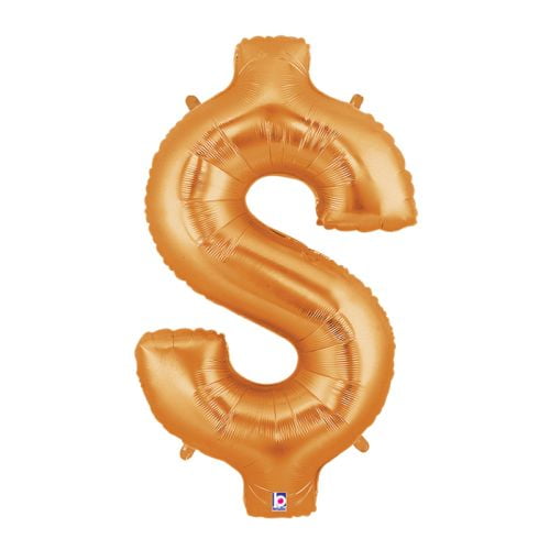 Burton & Burton 40" Dollar Sign Shape Gold Balloon