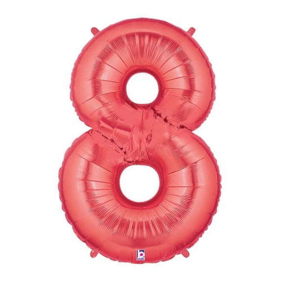 Burton & Burton 40" Number 8 Shape Red Balloon