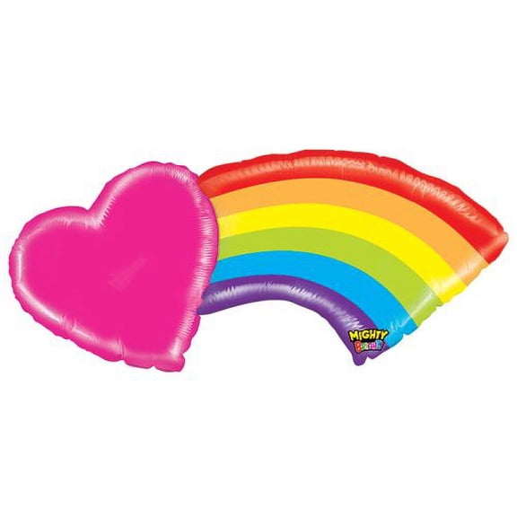 Burton & Burton 43" Packaged Mighty Bright Rainbow Balloon
