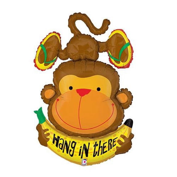 Burton & Burton 45" Packaged Monkey Hang In There Balloon