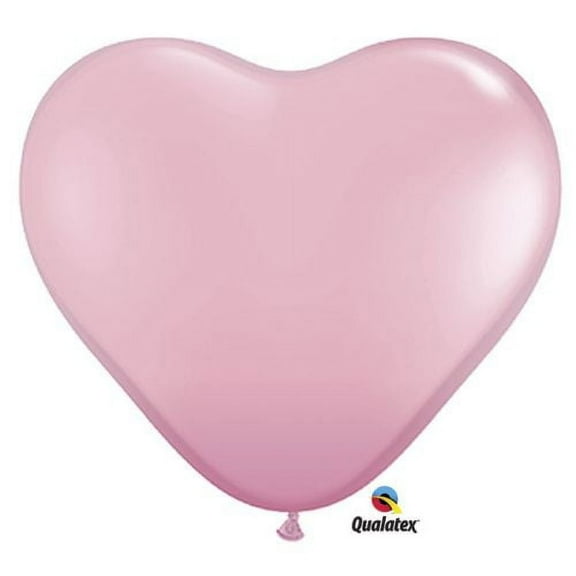 Burton & Burton 6" Pink Heart Shape Balloons, Pack Of 100