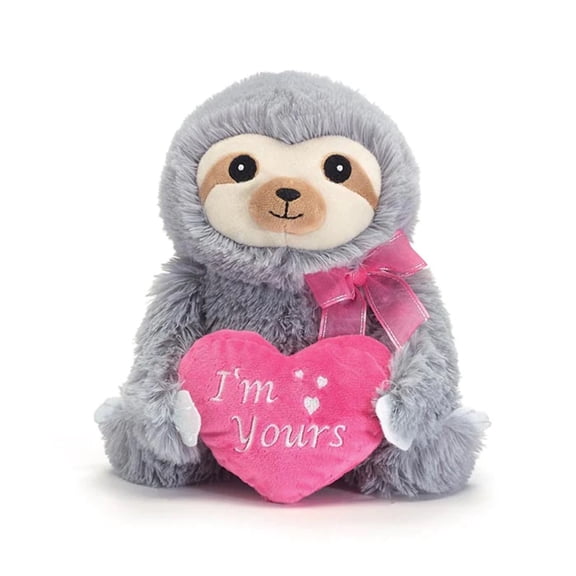 Burton Burton 8" Gray Plush Sloth "I am Yours" Valentine