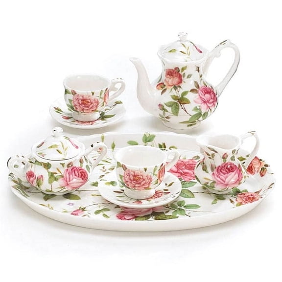 Burton & Burton 8 Piece Porcelain Mini Saddlebrooke Tea Set
