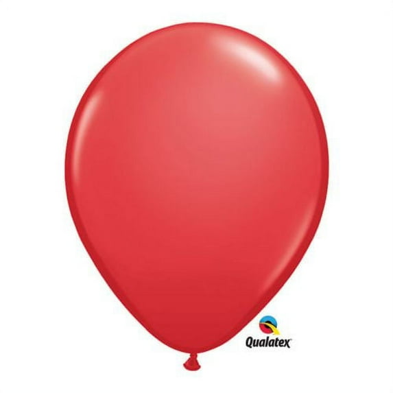 Burton & Burton 9" Red Qualatex Balloons, Pack Of 100