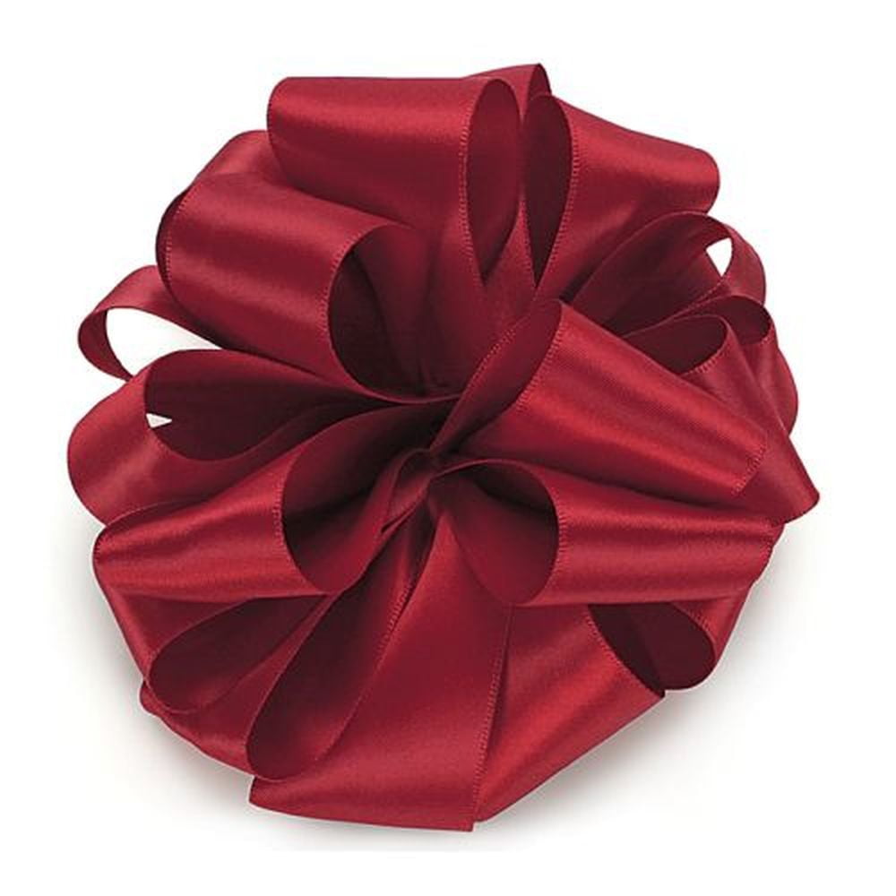 Burton & Burton #9 Scarlet Satin Double Faced Ribbon
