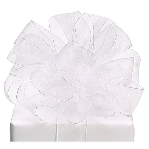 Burton & Burton #9 White Sheer Ribbon