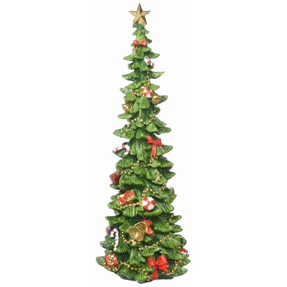 Burton & Burton Hand Painted Poly Resin Christmas Tree Decoration