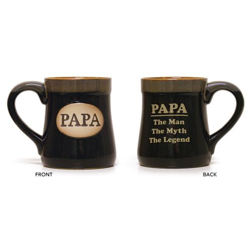 burton+BURTON Coffee Mug XL 18 oz Imprint," PAPA, The Man - The Myth - The Legend" Gift For Dad