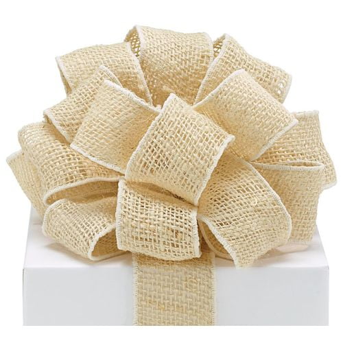 Burton & Burton Ribbon #16 Burlap Cream 10 Yards