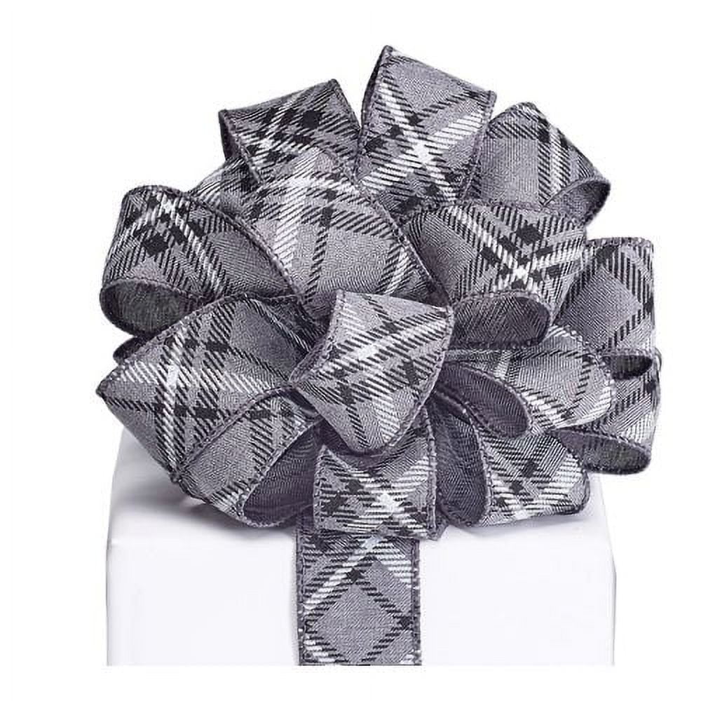 Burton & Burton Ribbon #9 Black/White Diamond, 20 Yards