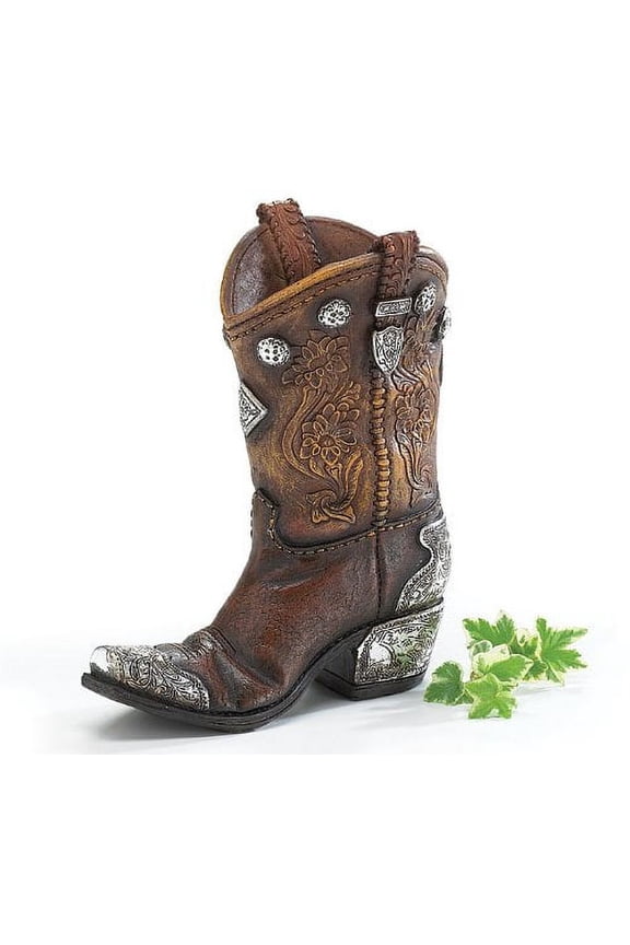 Burton & Burton Set Of 2 Boots N Spurs Boot Shape Vases