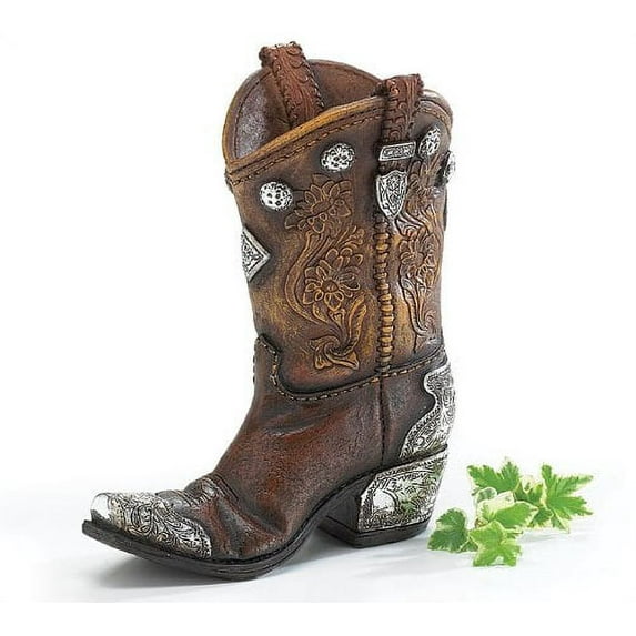 Burton & Burton Set Of 2 Boots N Spurs Boot Shape Vases
