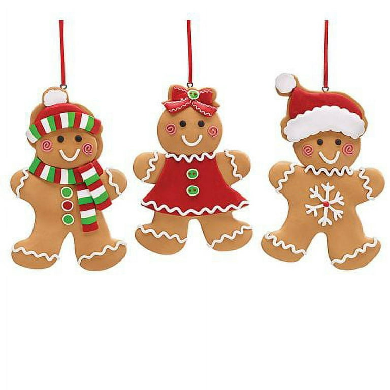 Burton Burton Set Of 3 Gingerbread Cookie Ornaments