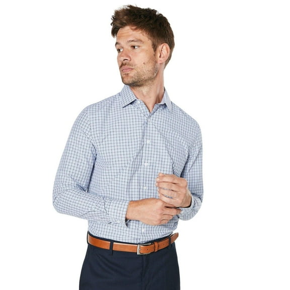 Burton Mens Checked Easy-Iron Slim Formal Shirt