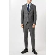 Burton Mens Highlight Checked Skinny Suit Jacket