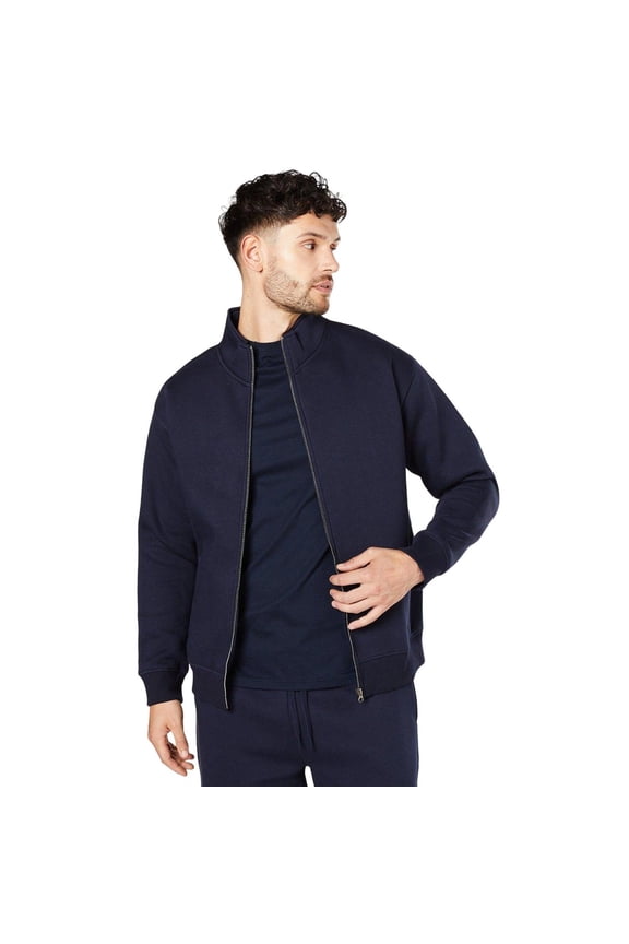 Mens Jersey Full Zip Bomber Jacket