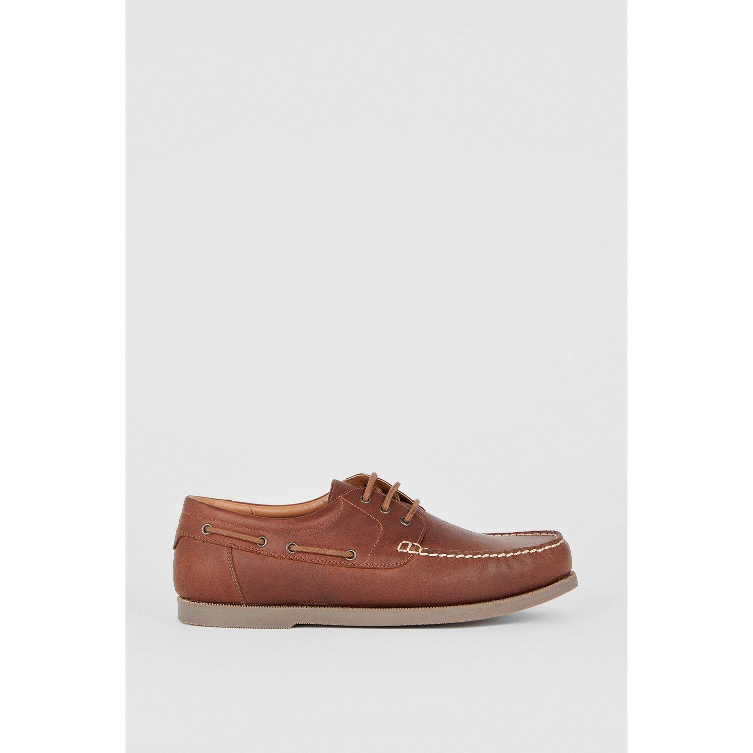 Burton Mens Leather Boat Shoes