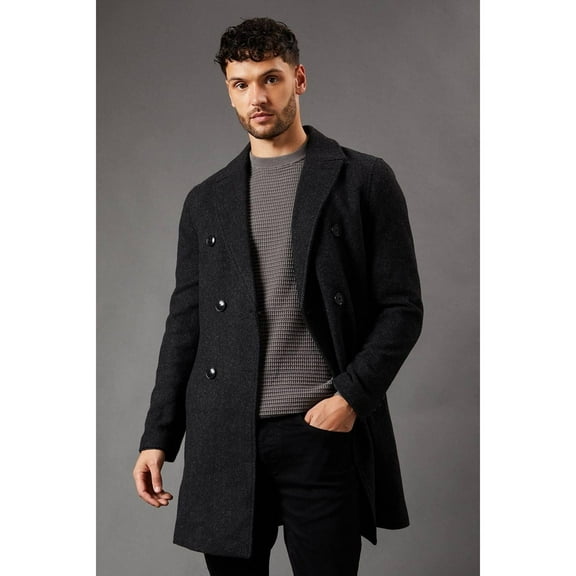 Burton Mens Wool Double-Breasted Coat