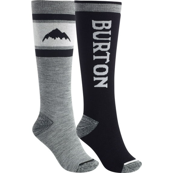 Burton Women's Weekend Midweight Ski Socks €“ 2 Pack (BLACK 2, S/M)
