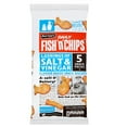 thumbnail image 1 of Burton's Fish 'n' Chips Salt & Vinegar Flavour Baked Snack Biscuits 125g (Pack of 3), 1 of 1