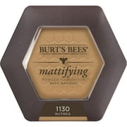 Burts Bees 100% Natural Origin Mattifying Powder Foundation, Nutmeg, 0.3 Ounce