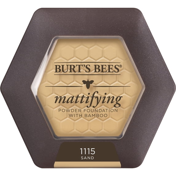 Burts Bees 100% Natural Origin Mattifying Powder Foundation, Sand, 0.3 Ounce