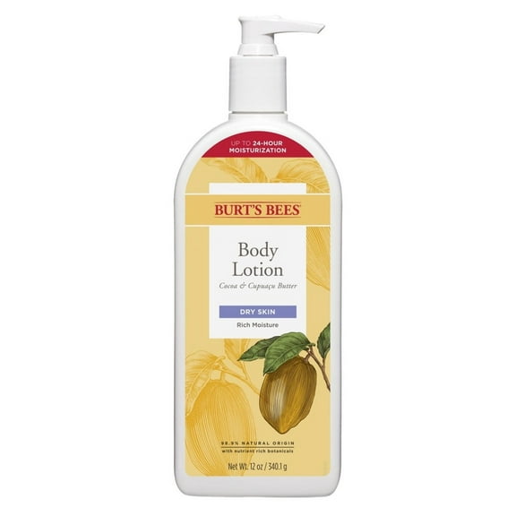 Burts Bees Body Lotion Cocoa & Cupuacu Butter 12oz Dry Skin (Pack of 3)