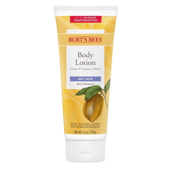 Burts Bees Body Lotion Cocoa & Cupuacu Butter 6oz Dry Skin