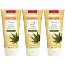 Burts Bees Body Lotion for Dry Skin with Hemp Seed Oil, 6 Oz (Pack of 3)