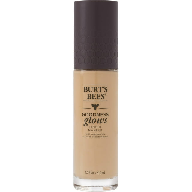 Burts Bees Goodness Glows Liquid Foundation, Linen Beige - 1.0 Ounce