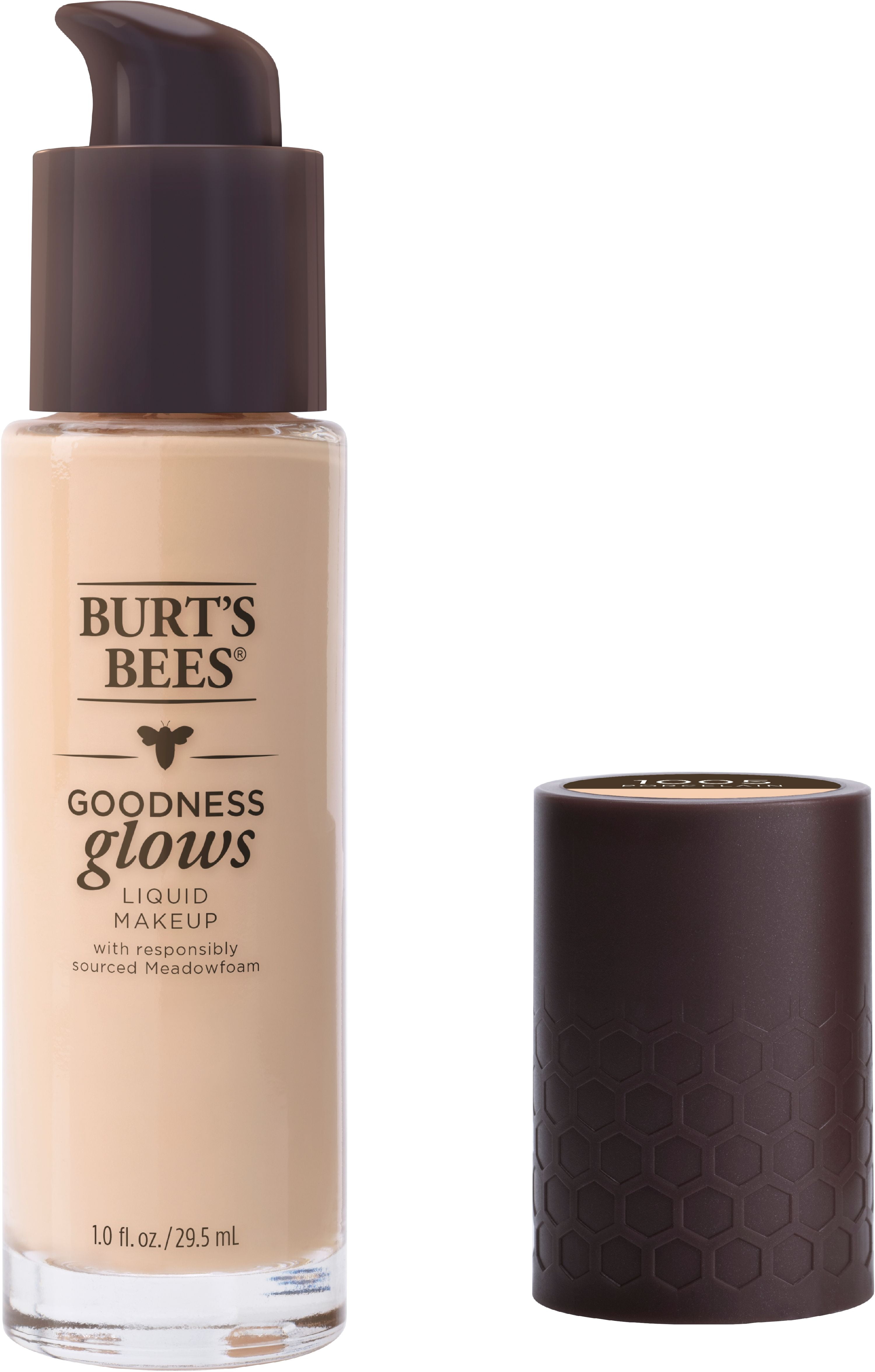 Burts Bees Goodness Glows Liquid Foundation, Porcelain - 1.0 Ounce